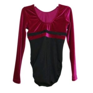 NWT GK Berry/Black Gymnastica Leotard AXS
